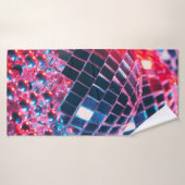 Klein disco-party achtergrond met spiegelballen re badhanddoek (Badhanddoek)