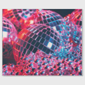 Klein disco-party achtergrond met spiegelballen re cadeaupapier (Vlak)