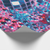 Klein disco-party achtergrond met spiegelballen re cadeaupapier (Hoek)