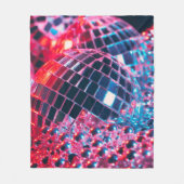 Klein disco-party achtergrond met spiegelballen re fleece deken (Voorkant)