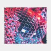 Klein disco-party achtergrond met spiegelballen re fleece deken (Voorkant (Horizontaal))