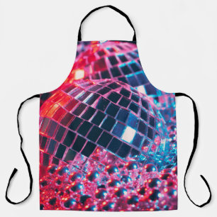 Klein disco-party achtergrond met spiegelballen re schort