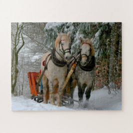 Klein-dochter Kerstmis. Legpuzzel