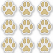 Klein dog schildert afdrukken Tan Animal Tracker Sticker (Voorkant)
