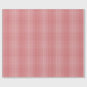 Klein, donkerrood en wit gingham-pakpapier cadeaupapier (Vlak)