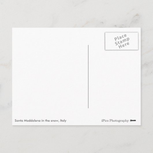 Klein dorp in de sneeuw in het briefkaart van (Achterkant)