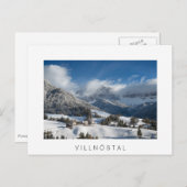 Klein dorp met Dolomites-bergen in de sneeuw Briefkaart (Voorkant / Achterkant)