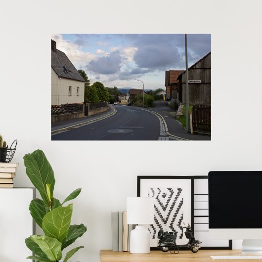Klein dorp poster (Thuiskantoor)
