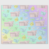 klein, dozen, pastel, kleuren, verjaardag, giften, cadeaupapier (Vlak)