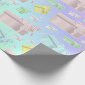 klein, dozen, pastel, kleuren, verjaardag, giften, cadeaupapier (Hoek)