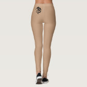 Klein dragon Tattoo op achtergrond met huidkleur Leggings (Achterkant)