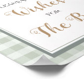 Klein eendje Baby shower laat je wensen achter Poster (Hoek)