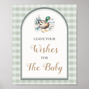 Klein eendje Baby shower laat je wensen achter Poster