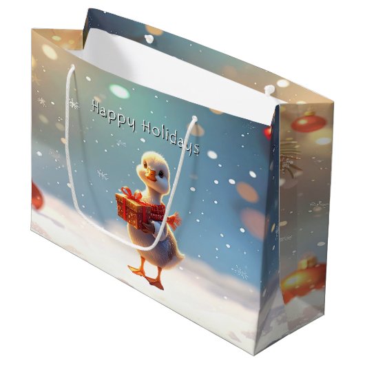 Klein Eendje Kerstcadeautas Groot Cadeauzakje (Voorkant Gekanteld)