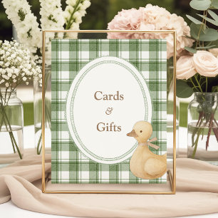 Klein Eendje Klassieke Neutrale Baby Shower Poster