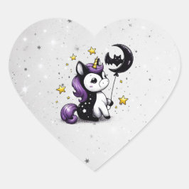 Klein Eenhoorn Hart Sticker