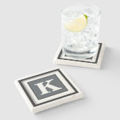 Klein, eenvoudig, volledig stenen onderzetter (Zijkant)