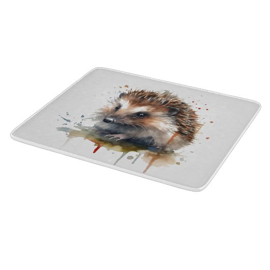 Klein egel in bruin water snijplank (Hoek)