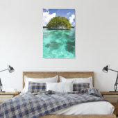Klein eiland in Palau, Micronesië Let op de golf Canvas Afdruk (Insitu (Slaapkamer))