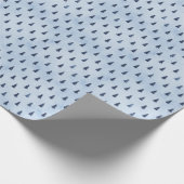 Klein Elegant Blauw Ijs Kerstboom Gift Cadeaupapier (Hoek)