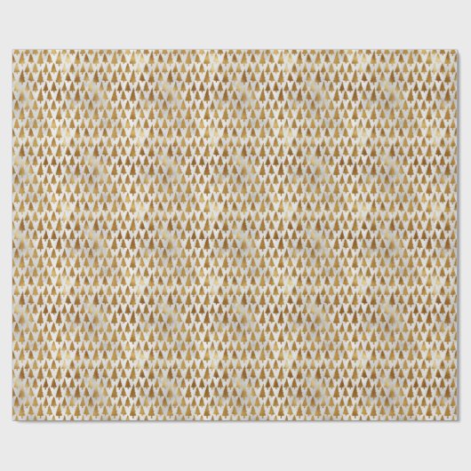 Klein Elegant Faux Folie Kerstbomen Gift Cadeaupapier (Vlak)