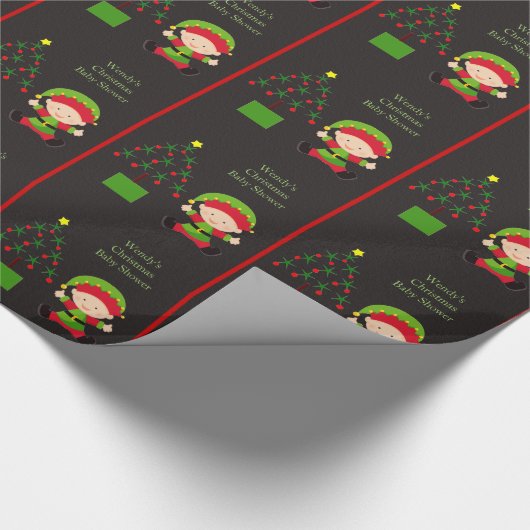 Klein elf-kerstpapier voor Baby showers met onmidd Cadeaupapier (Hoek)