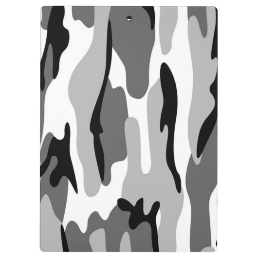 Klein en zwart Camouflage Klembord (Achterkant)