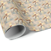 Klein engeltje met lelies cadeaupapier (Rol Hoek)