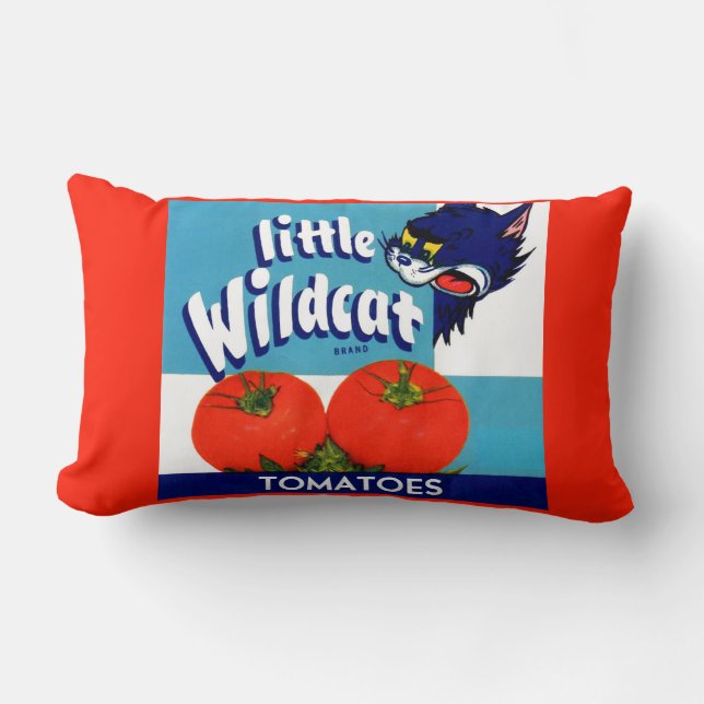 Klein etiket met kleine Wildcat-tomaten Kussen (Voorkant)