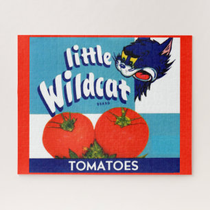 Klein etiket met kleine Wildcat-tomaten Legpuzzel
