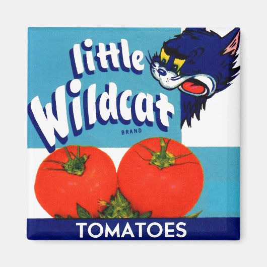 Klein etiket met kleine Wildcat-tomaten Magneet (Voorkant)