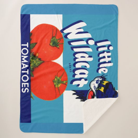 Klein etiket met kleine Wildcat-tomaten Sherpa Deken (Voorkant)