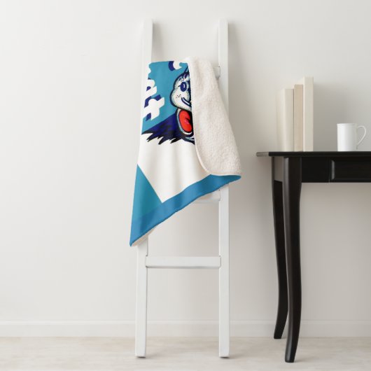 Klein etiket met kleine Wildcat-tomaten Sherpa Deken (In situ)