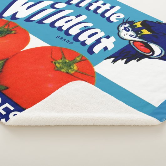Klein etiket met kleine Wildcat-tomaten Sherpa Deken (3/4)