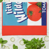 Klein etiket met kleine Wildcat-tomaten Theedoek (Gevouwen)
