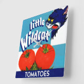 Klein etiket met kleine Wildcat-tomaten Vierkante Klok (Hoek)