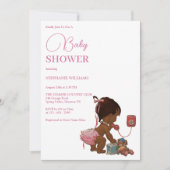 "Klein etnisch meisje bellen" Baby shower Kaart (Voorkant)