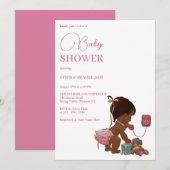 "Klein etnisch meisje bellen" Baby shower Kaart (Voorkant / Achterkant)