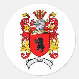 KLEIN FAMILIE CREST - KLEIN WAPENKAT RONDE STICKER