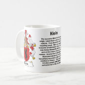 Klein Family Crest op een mok (Voorkant links)