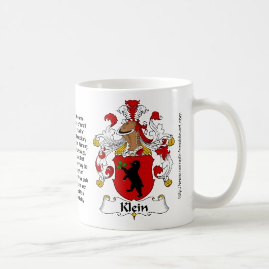 Klein Family Crest op een mok (Rechts)