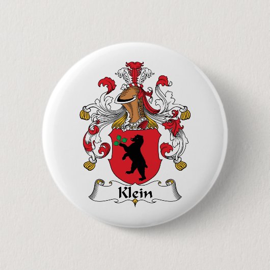Klein Family Crest Ronde Button 5,7 Cm (Voorkant)