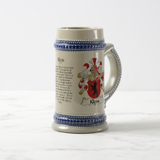 Klein Family Crest Stein Bierpul (Voorkant rechts)