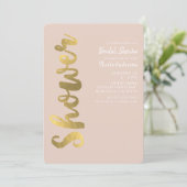 Klein Faux Gold Foil Beige Glam Vrijgezellenfeest Kaart (Staand voorkant)