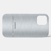 Klein faux zilver geborsteld aluminium metallisch  Case-Mate iPhone case (Achterkant (horizontaal))