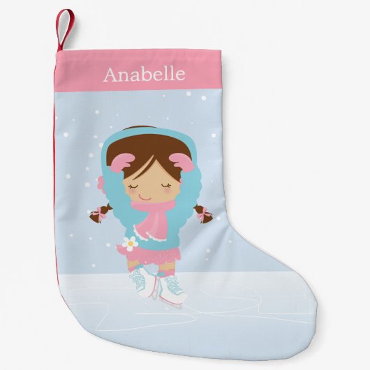 Klein figuur Skater aangepast Kleine Kerstsok (Voorkant)