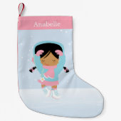 Klein figuur Skater aangepast Kleine Kerstsok (Voorkant)