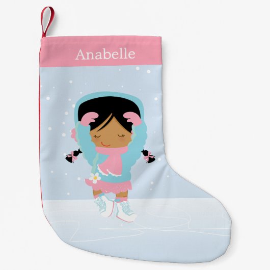 Klein figuur Skater aangepast Kleine Kerstsok (Voorkant)