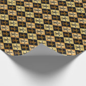 Klein Fleur De Lis Tegel Inpakpapier (Hoek)