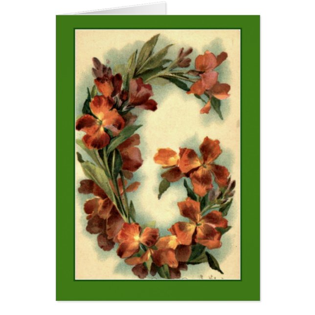 Klein Flower Alphabet Letter G Oranje Nasturtia (Voorkant)